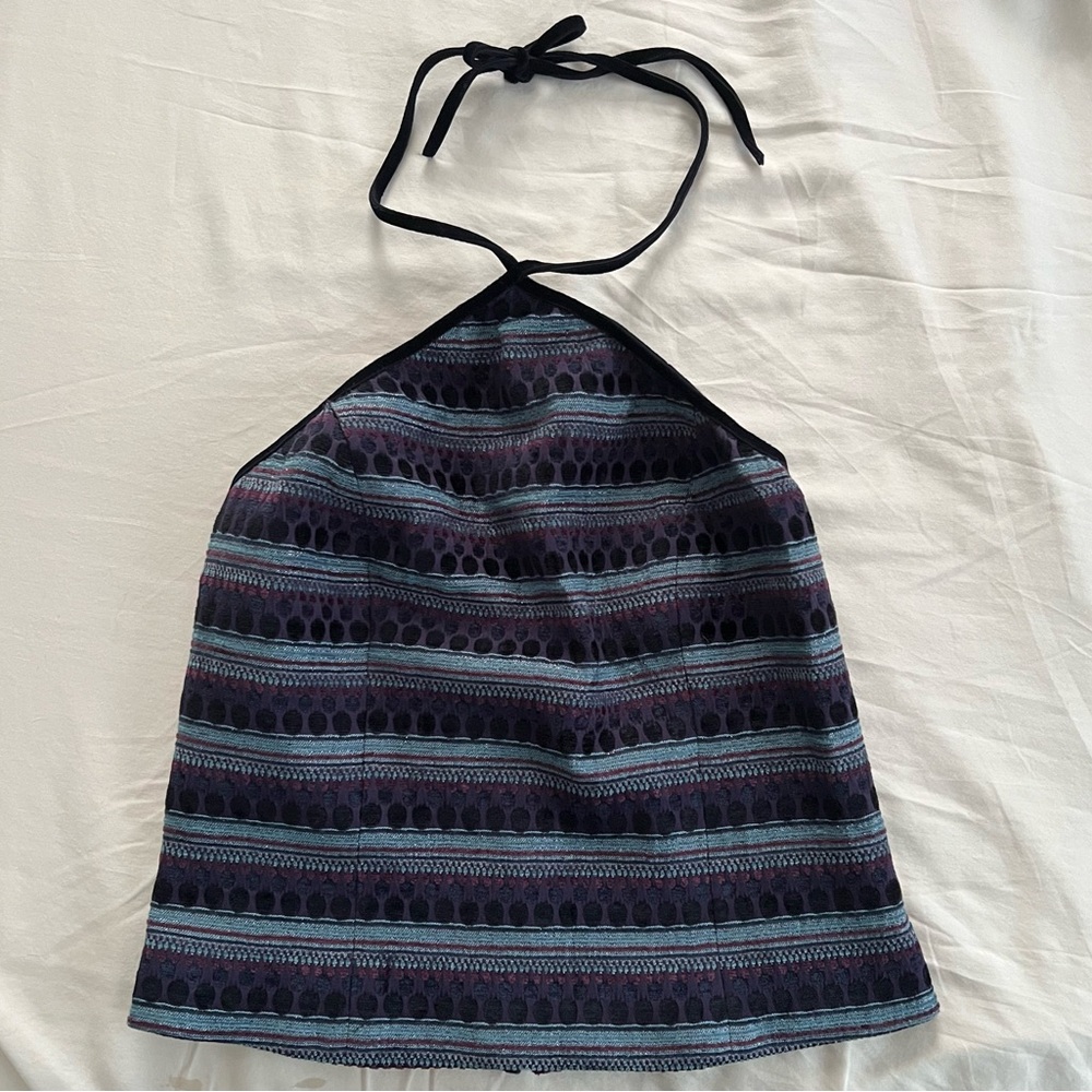 Vintage Y2K Printed Halter (size 8)